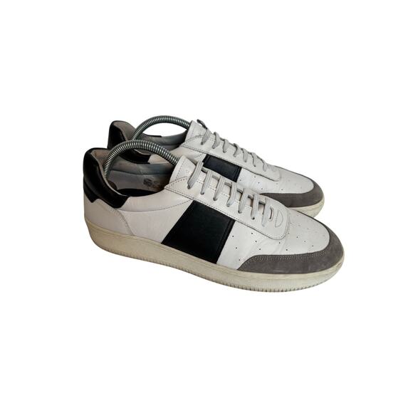 Sandro Leather Suede Colorblock Trainers Mens Slip On Sneakers Size 43 (US 10) - Picture 1 of 6